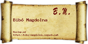 Bibó Magdolna névjegykártya