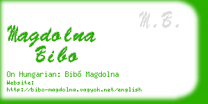 magdolna bibo business card