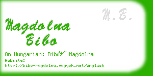 magdolna bibo business card